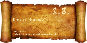 Kneip Bernát névjegykártya